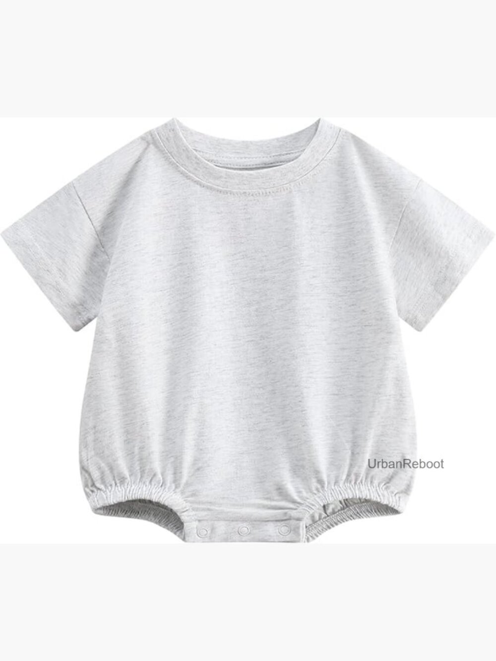 Organic Cotton Baby Bubble Romper - Short Sleeve Oversized Bodysuit